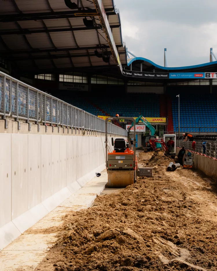 Werkzaamheden stadion in volle gang