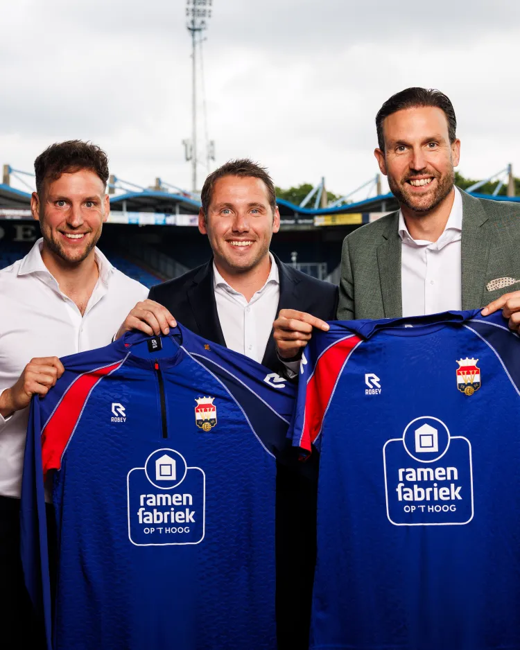 Ramenfabriek Op ’t Hoog nieuwe shirtpartner trainingskleding Willem II
